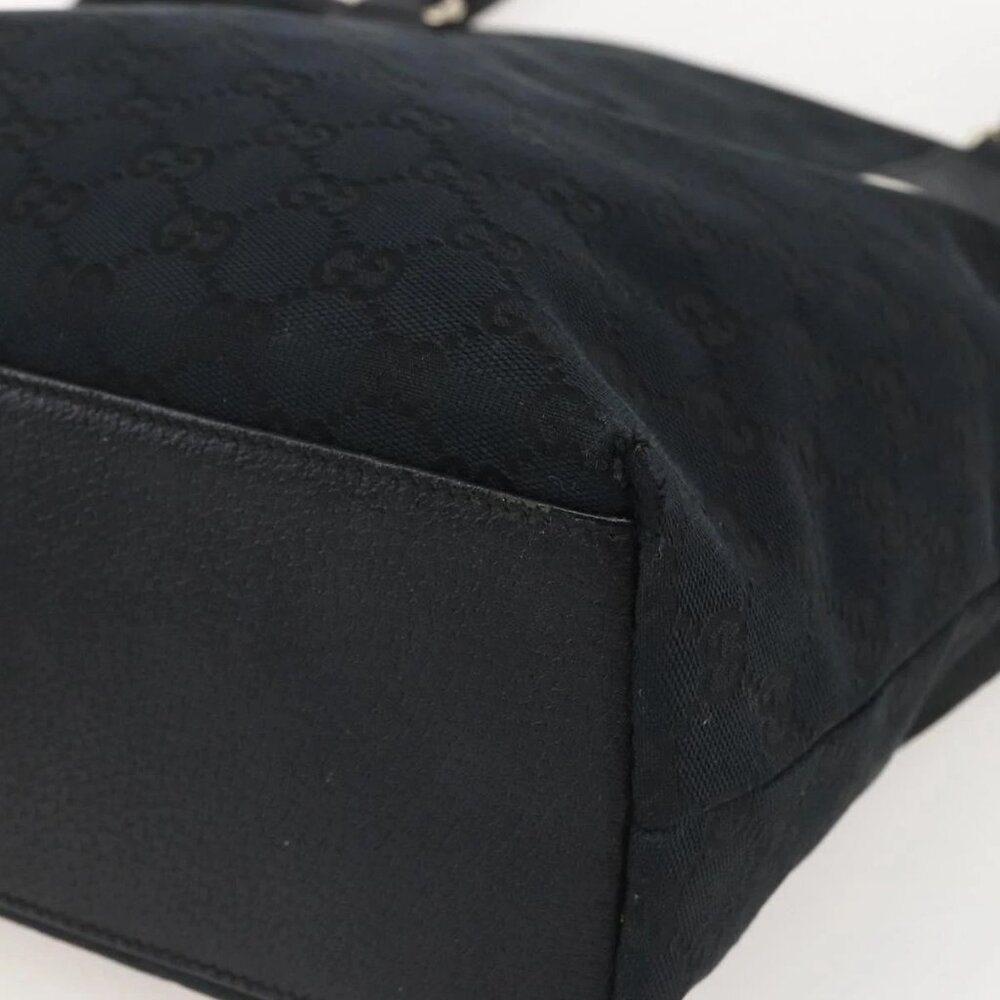 GUCCI GG Canvas Tote Bag Black Gold - Picture 4 of 16